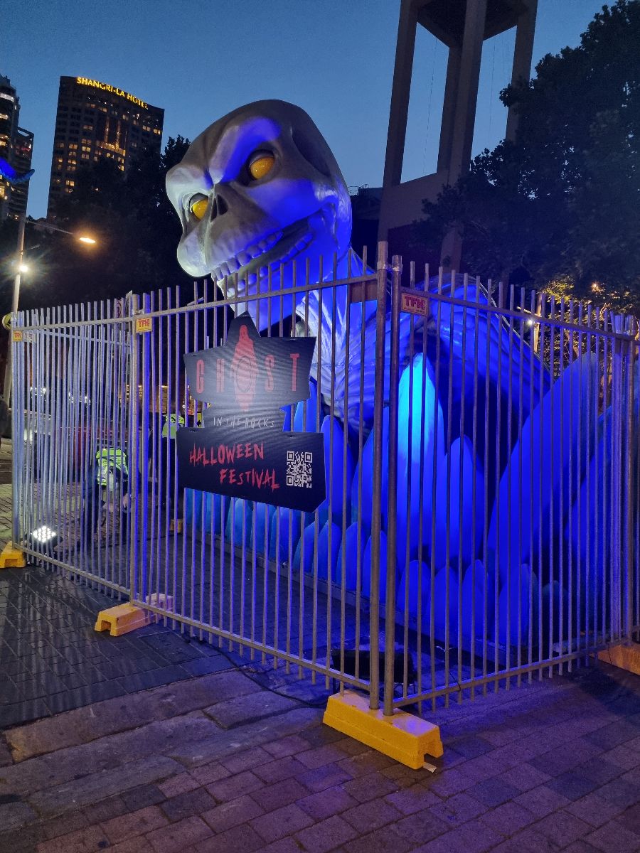 The Rocks in Sydney was decorated for Halloween.
