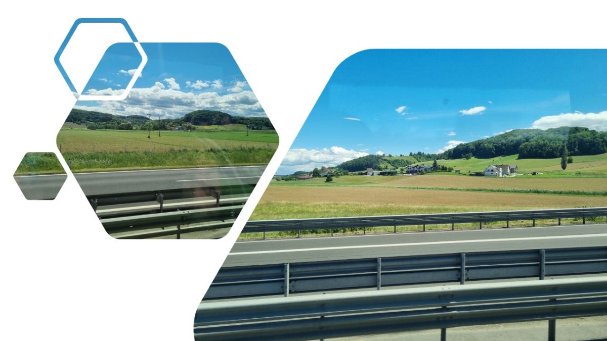 Through the countryside...