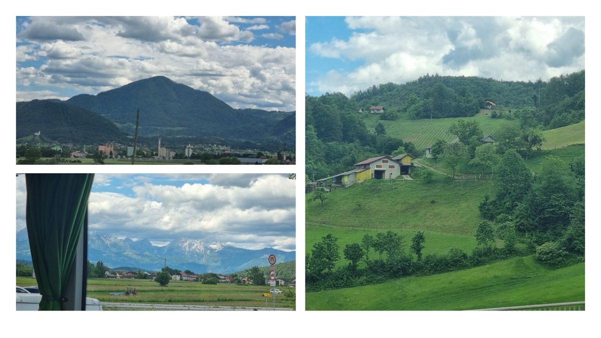 Through the countryside...