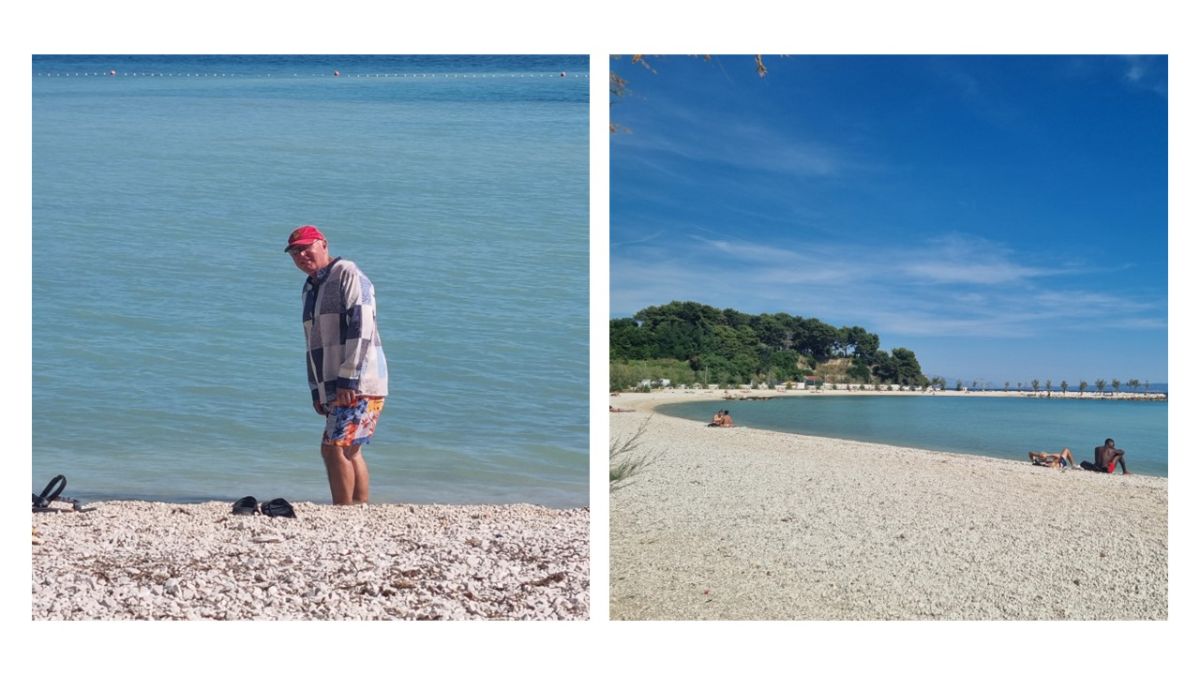 Keith dipped his toes into the Adriatic Sea