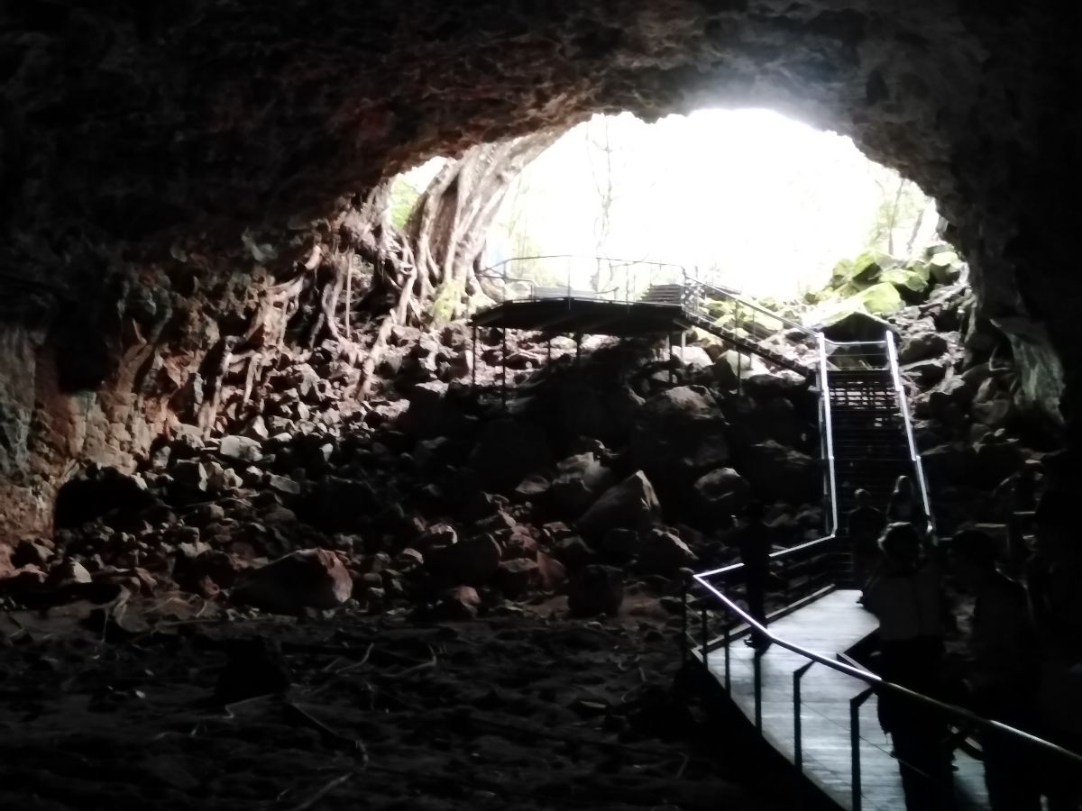 We took a guided tour of the Undarra Lava Tubes