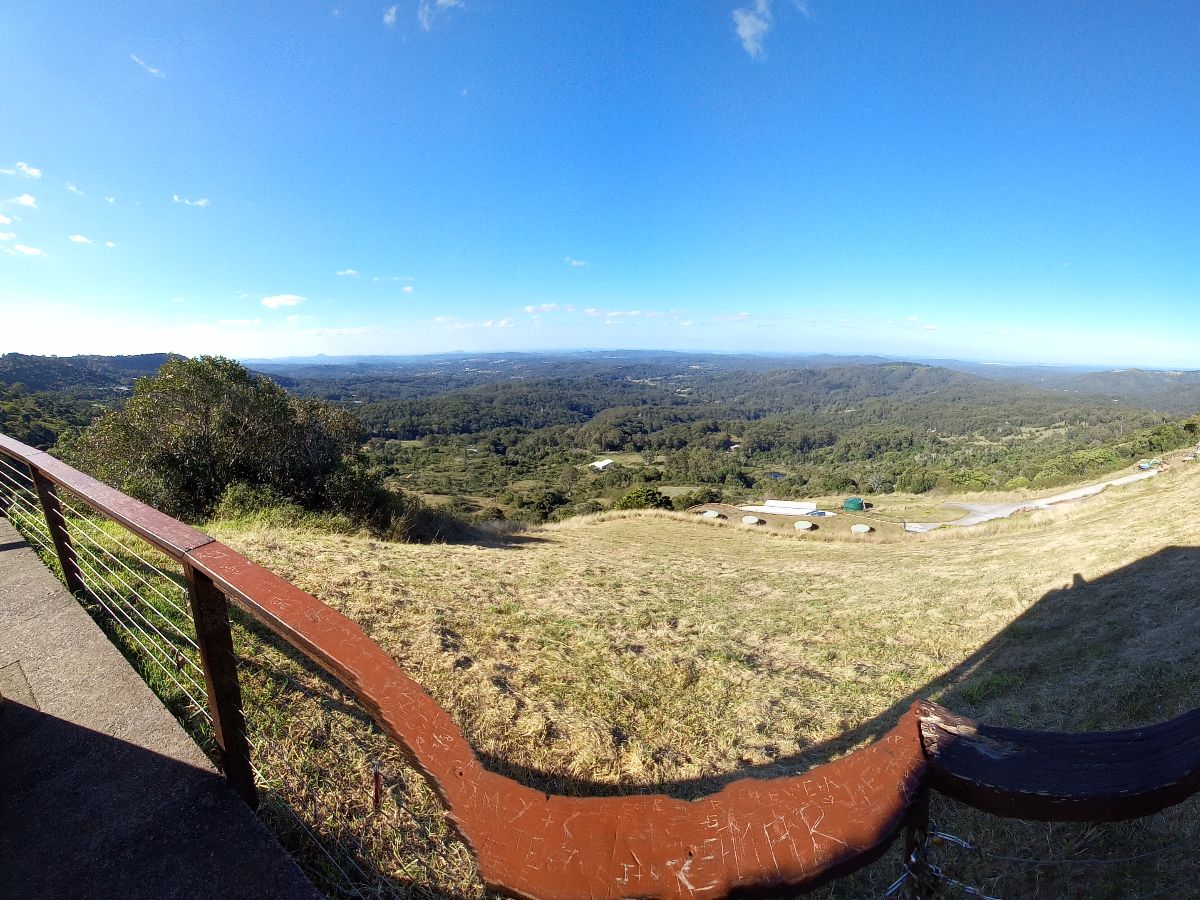 Looking out over the Sunshine Coast hinterland
