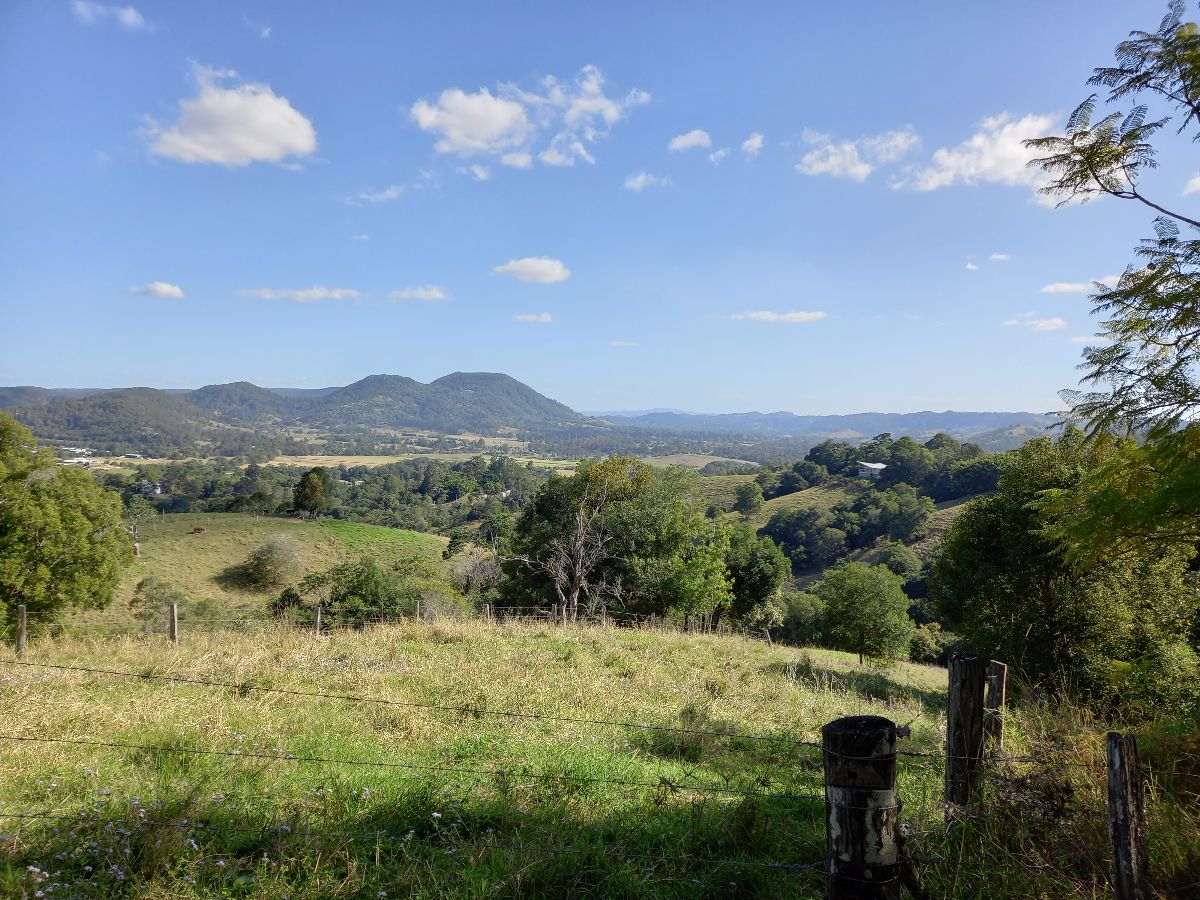 Looking out over the Sunshine Coast hinterland