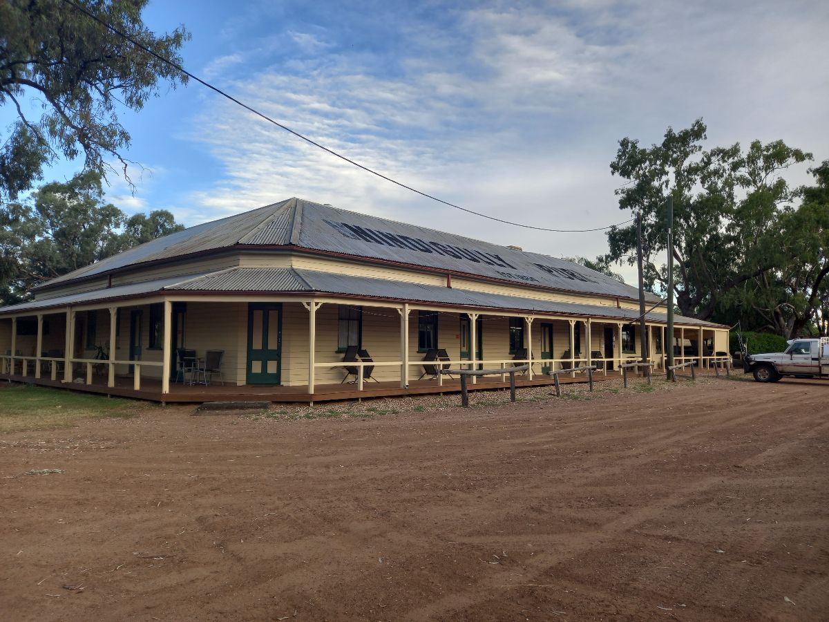 We arrive at the Nindigully Pub...