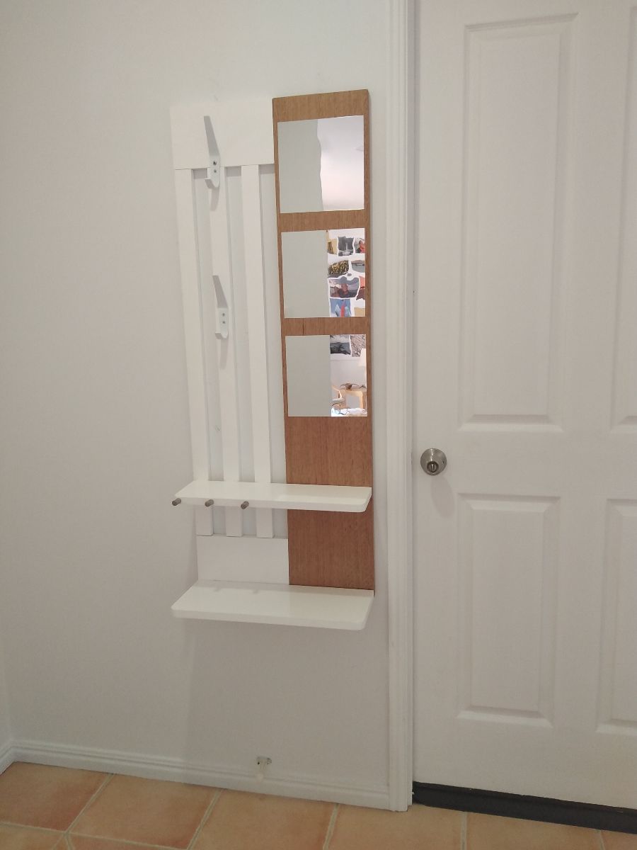 Christine finished her coat stand...