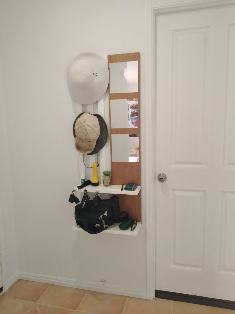 Christine finished her coat stand...