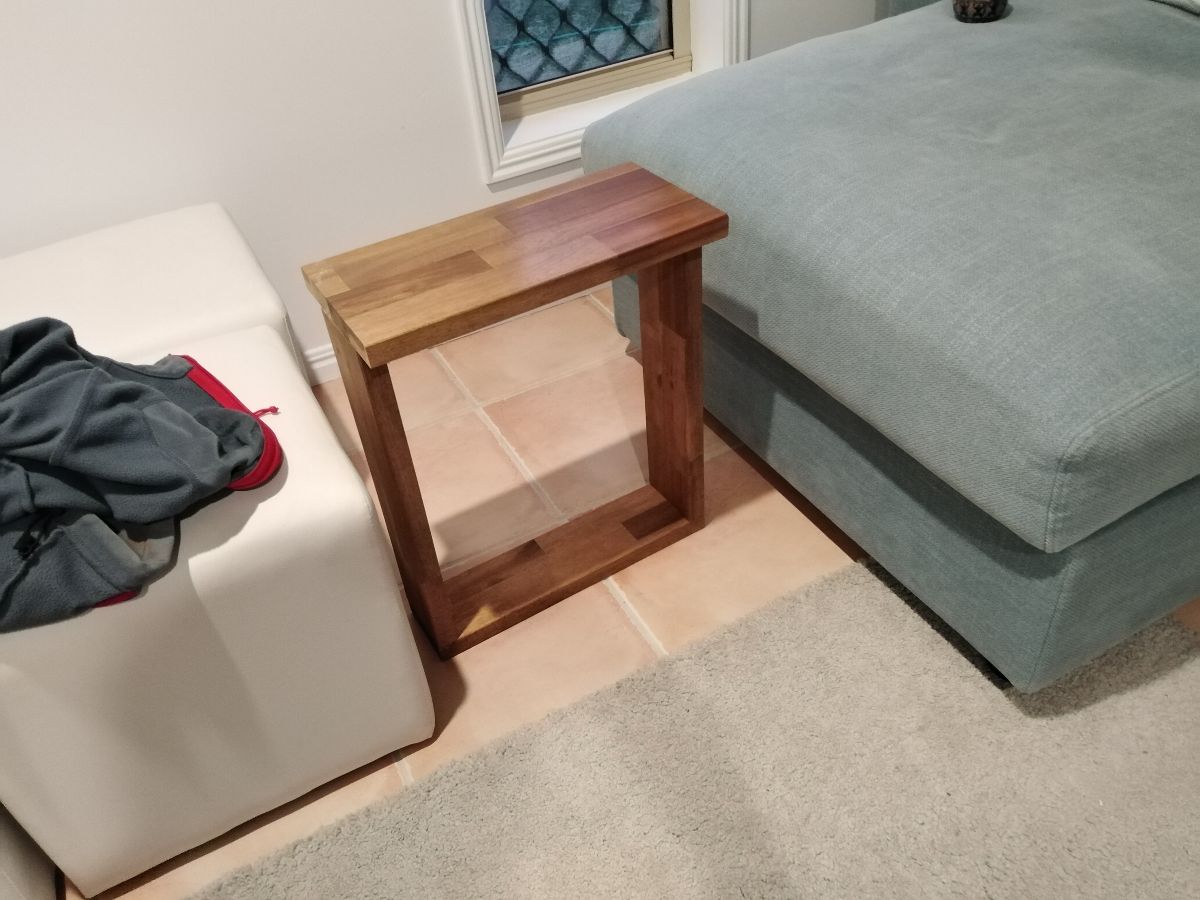 ... and used left overs for a made-to-measure side table for Keith