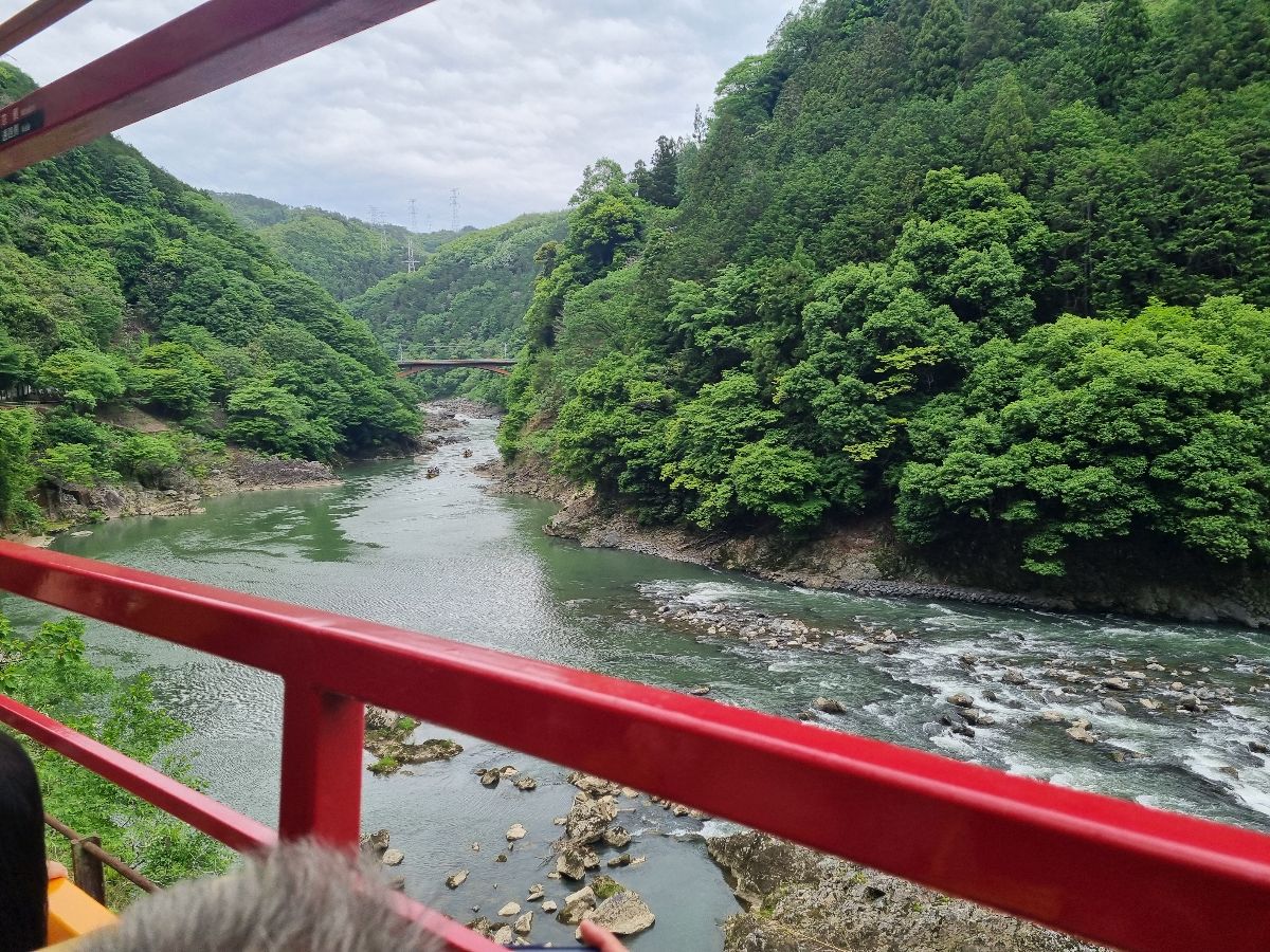 The Sagano Romantic Railway.