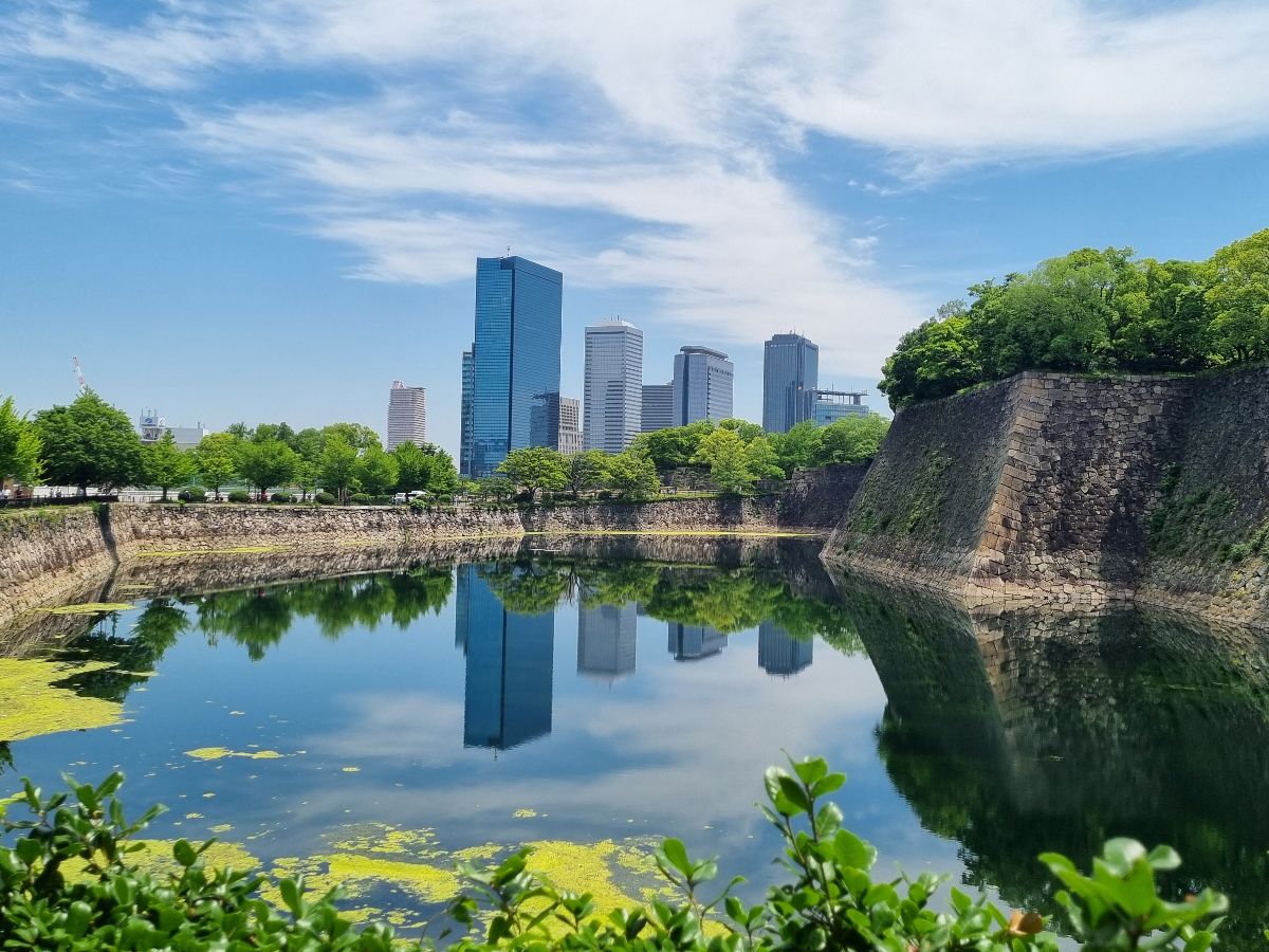 Osaka Castle moat.