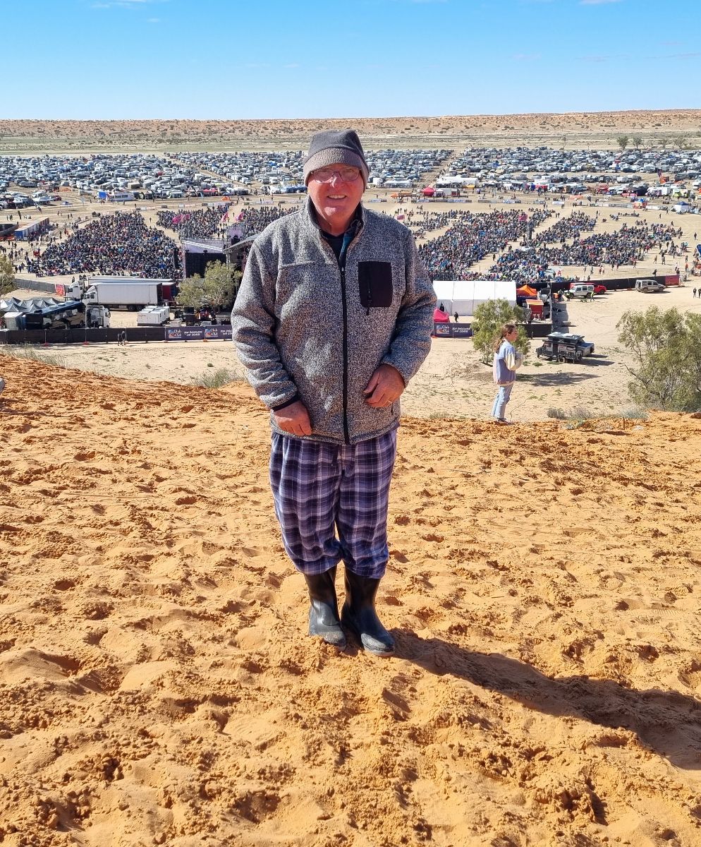 Up on 'Big Red' - the sand dune.