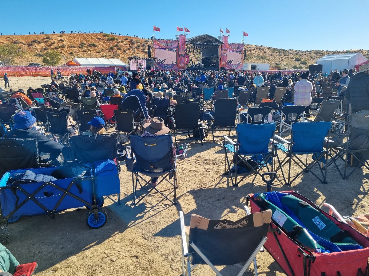 Enjoying the entertainment.