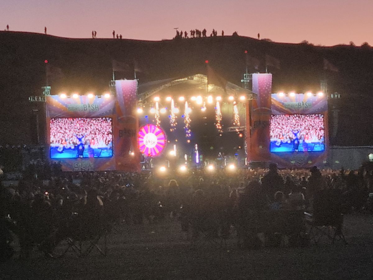 Enjoying the entertainment.