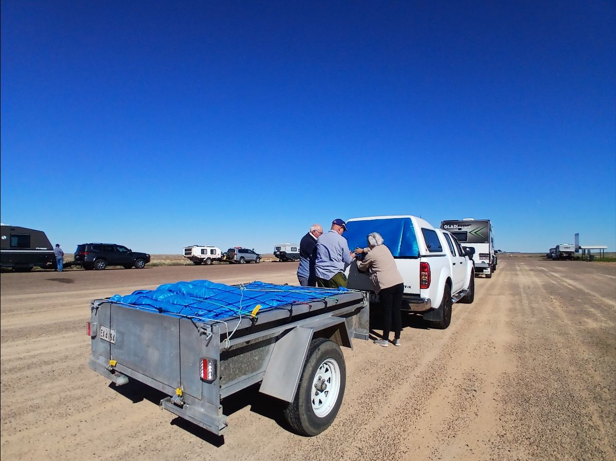 We attach bubble wrap to protect rear of vehicle from stone chips