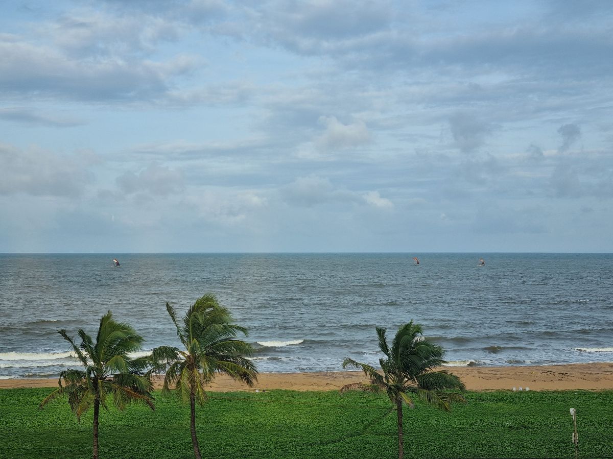 View from our hotel room at Negombo.