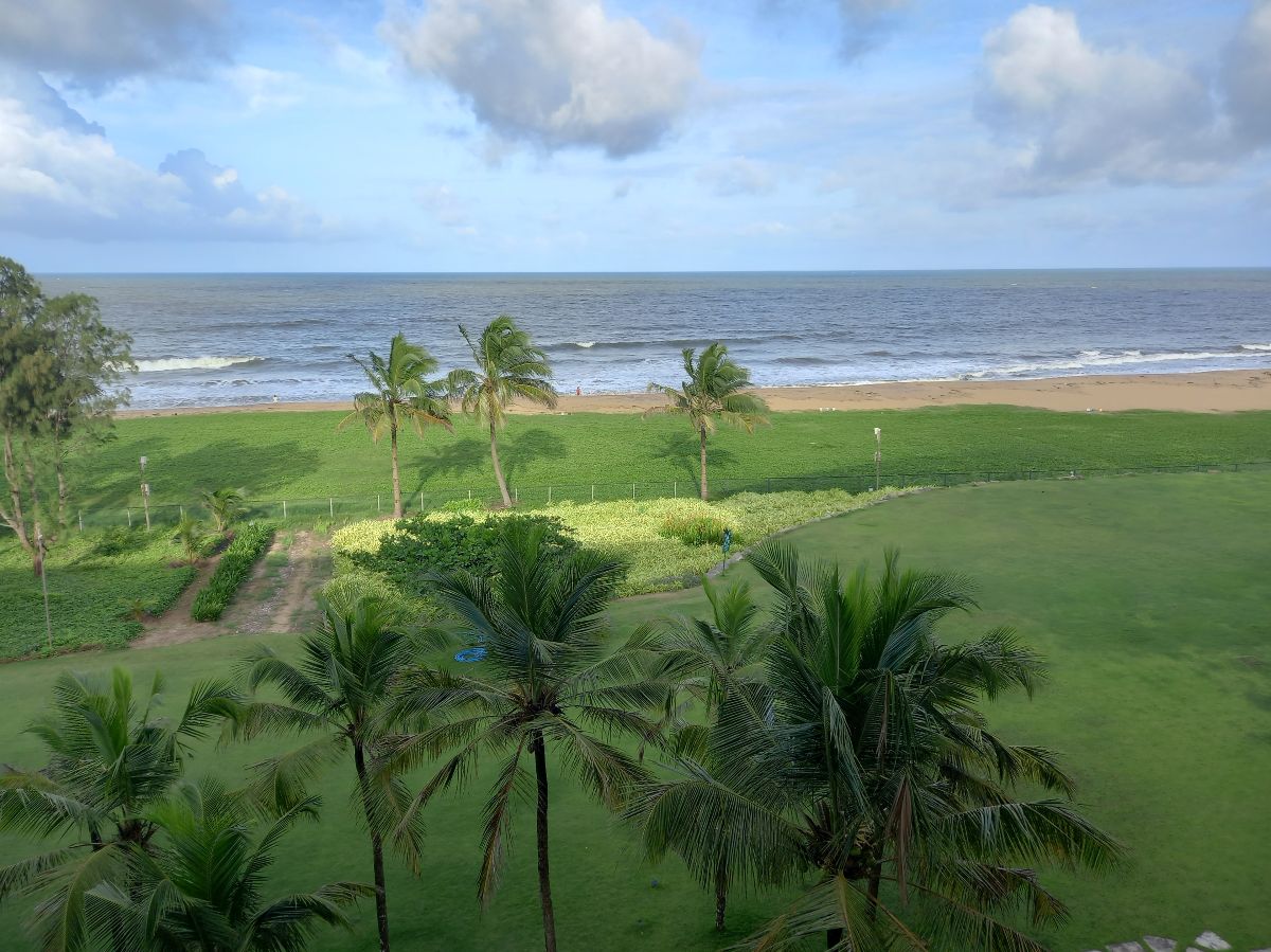 View from our hotel room at Negombo.