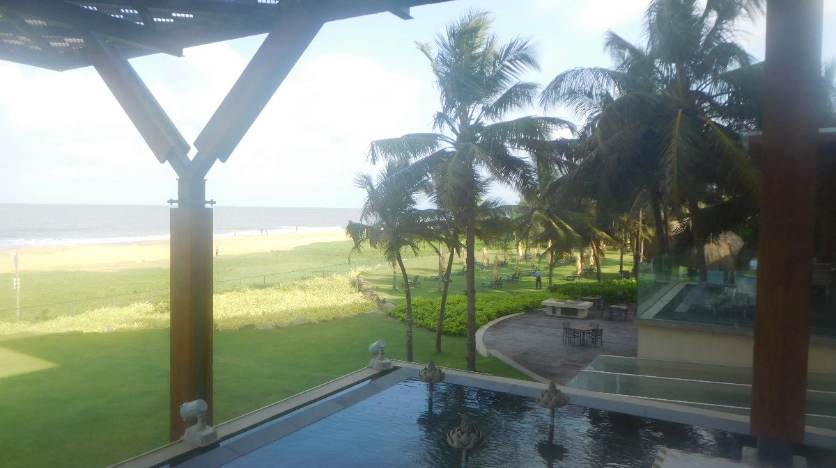 View from our hotel room at Negombo.