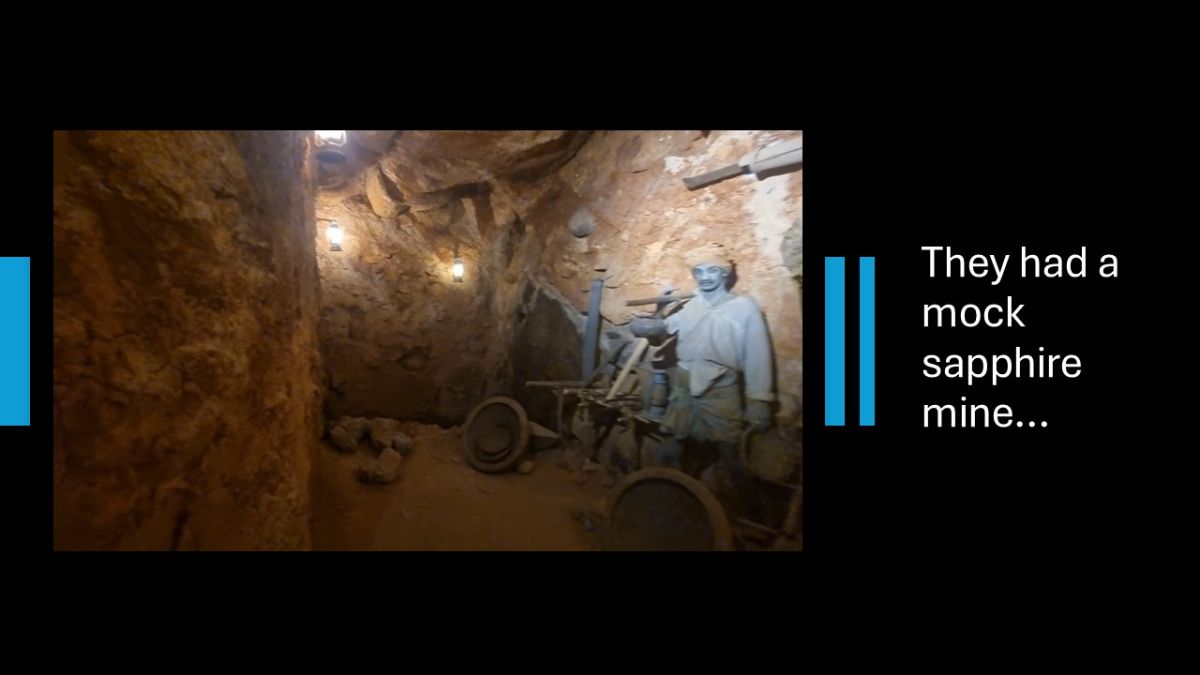 We toured a gem factory.