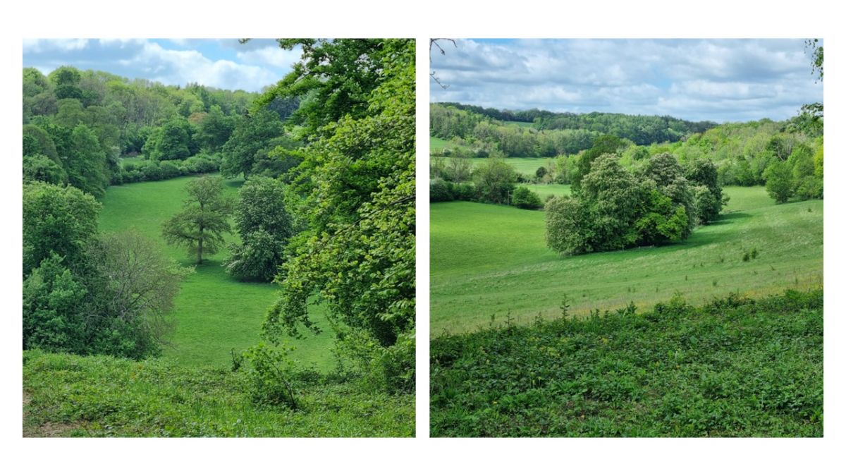 ... and views over the countryside.