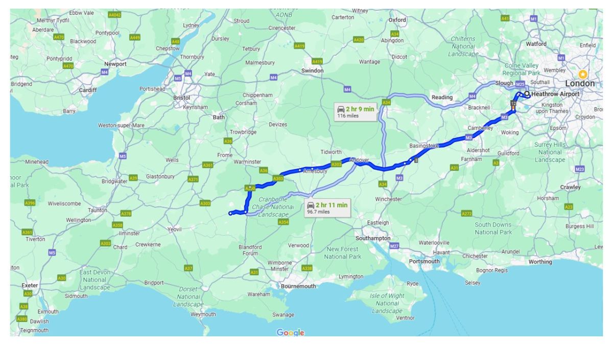 Then it was off to Dorset to visit friends Gill & Aidan