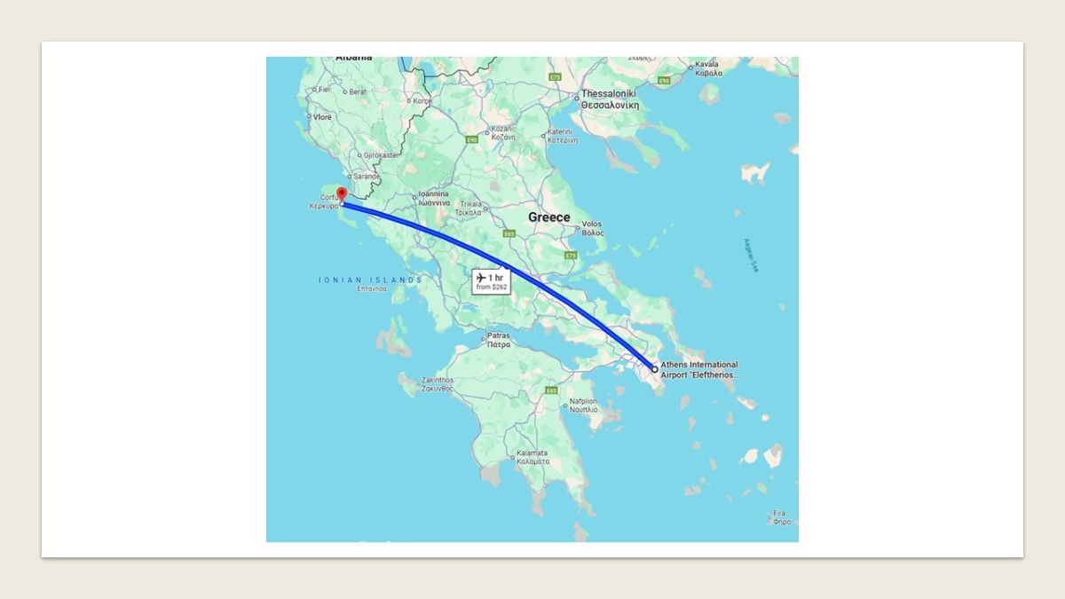 We flew from Dubrovnik to Athens, Greece