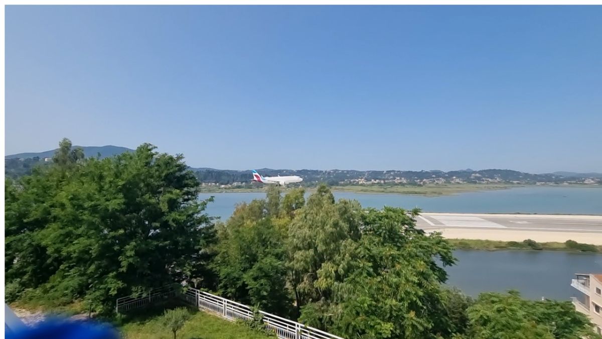 Flying into Corfu