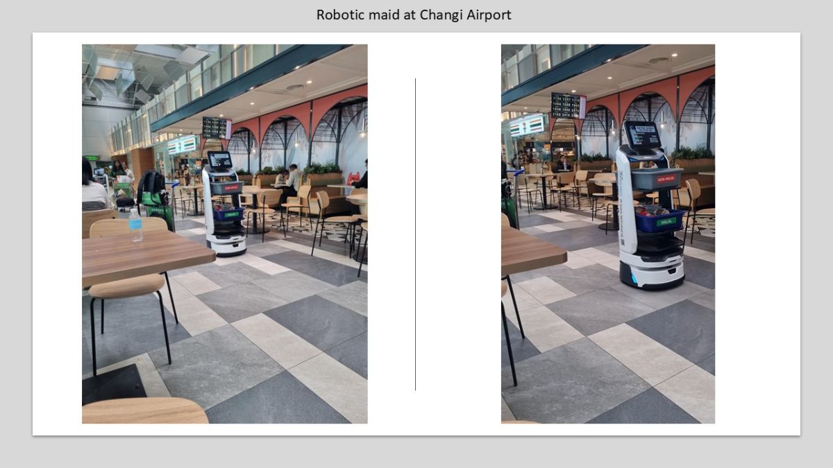 We loved the robotic cleaner service at Singapore Airport