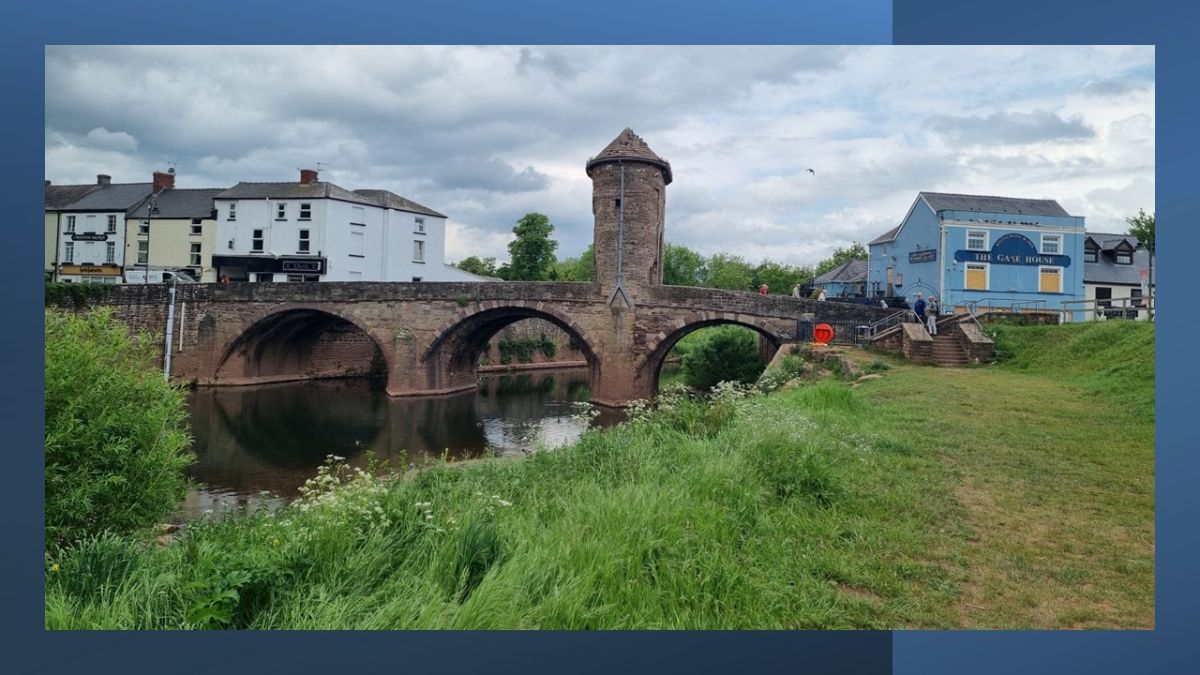 Monnow Bridge in Monmouth, Wales