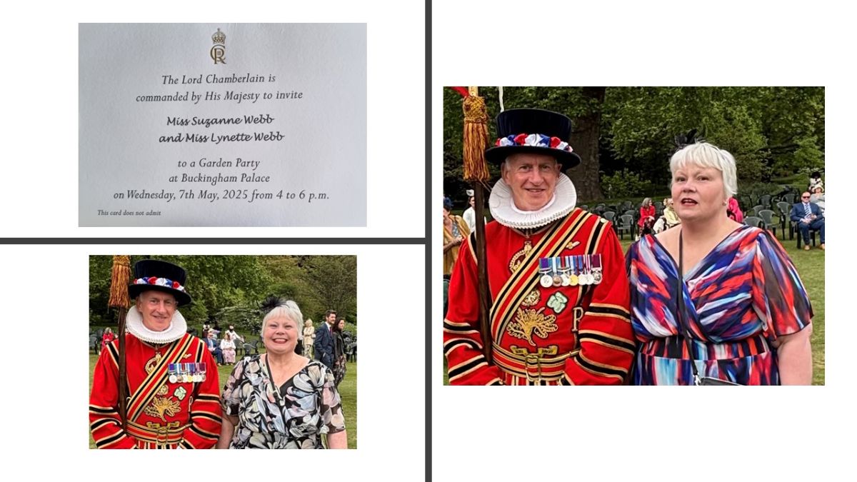 Keith's nieces, twin sisters at Buckingham Palace 