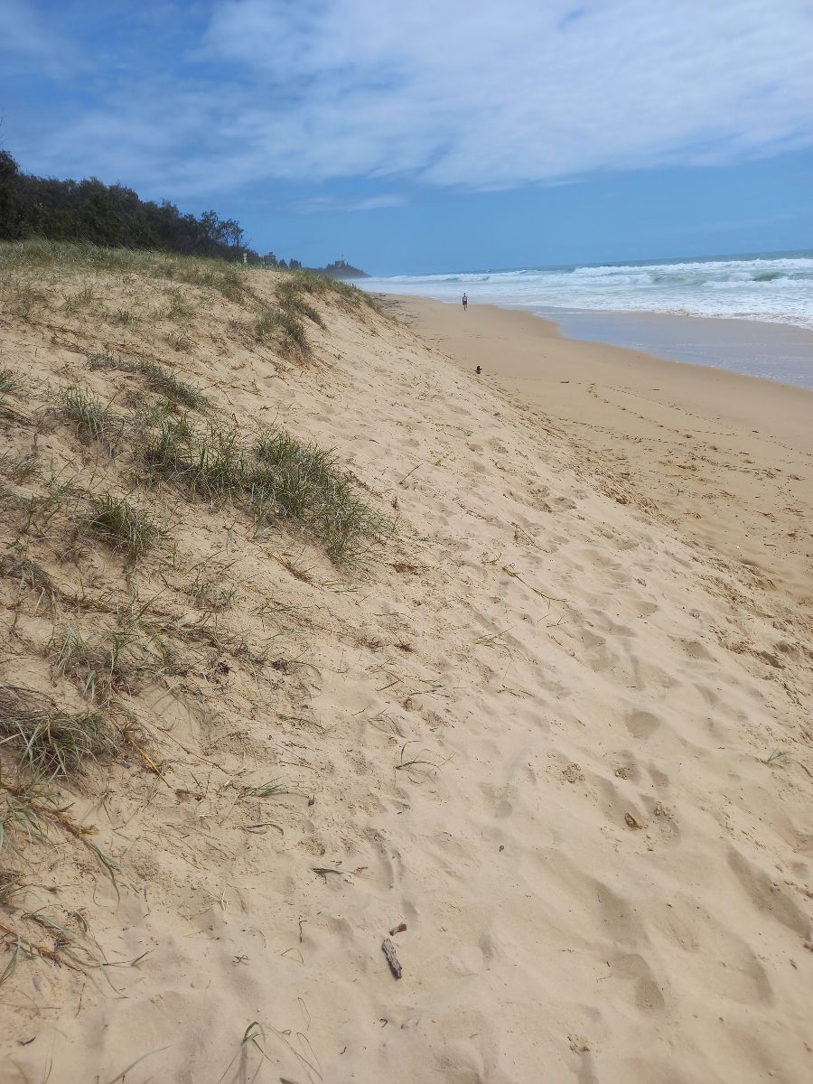 ... about 15km south to Moffat Beach