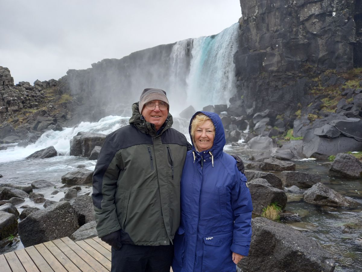 The first of many waterfalls!