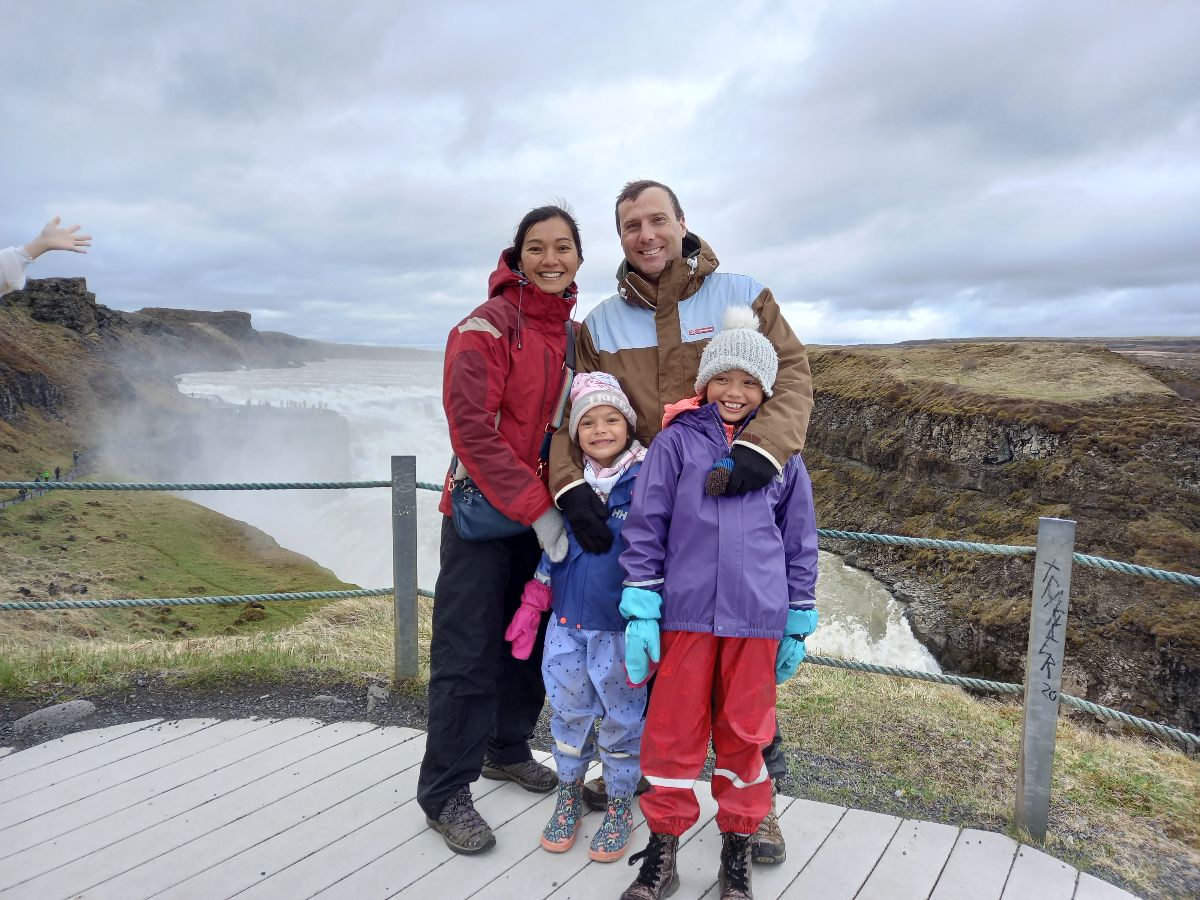 At Gulfoss Waterfall