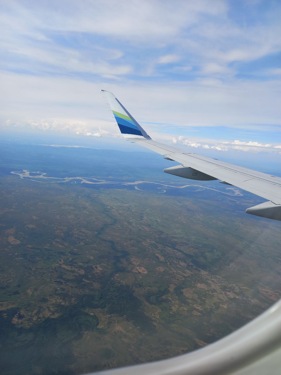Flying into Fairbanks, Alaska