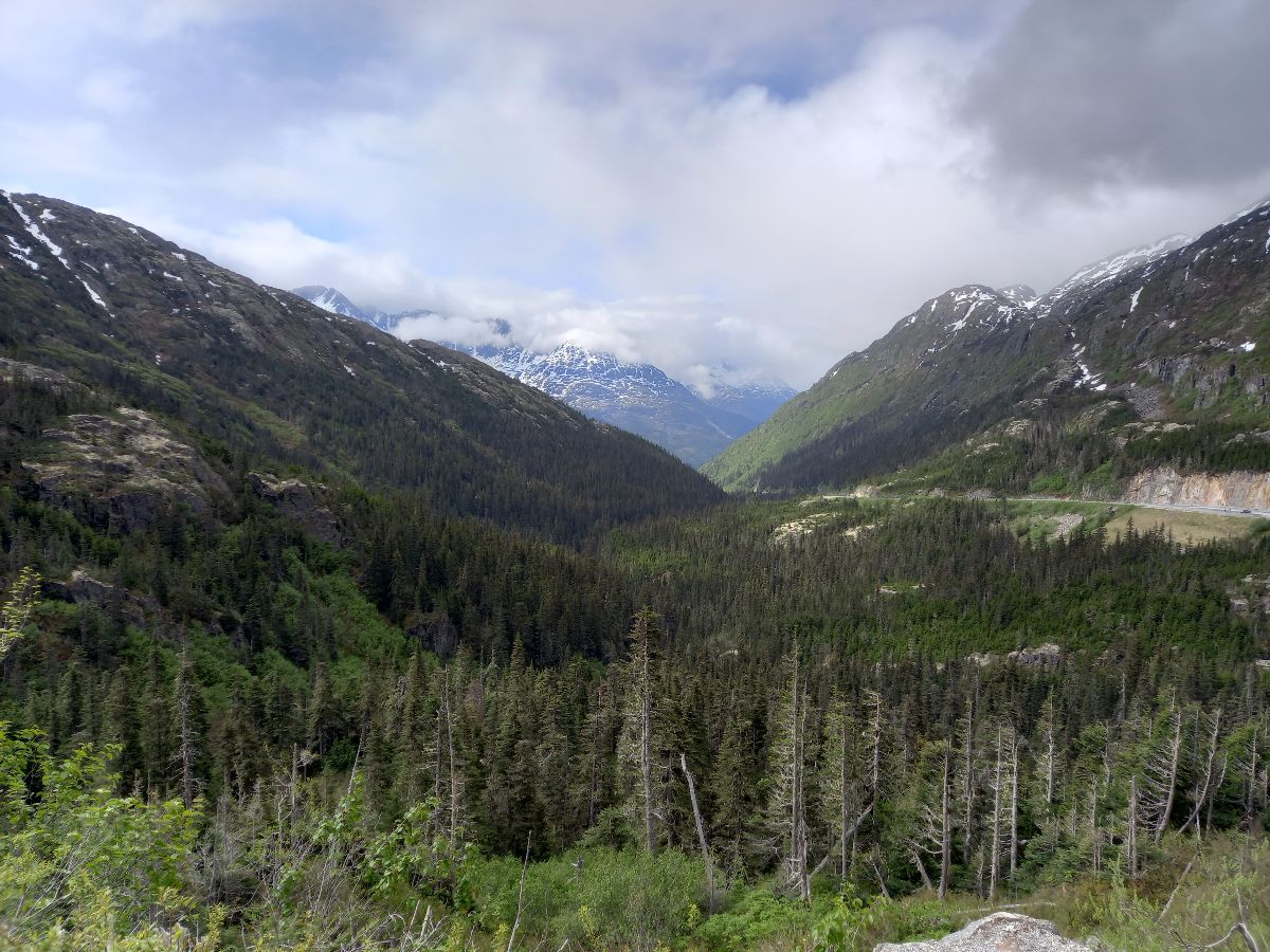 Cycling down the Klondike Highway