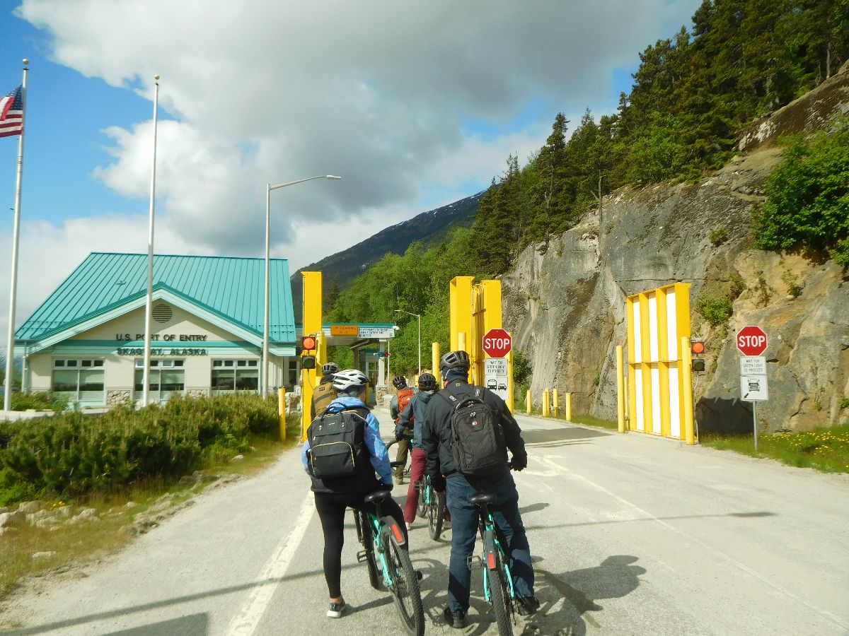 We get to cycle across the US Border