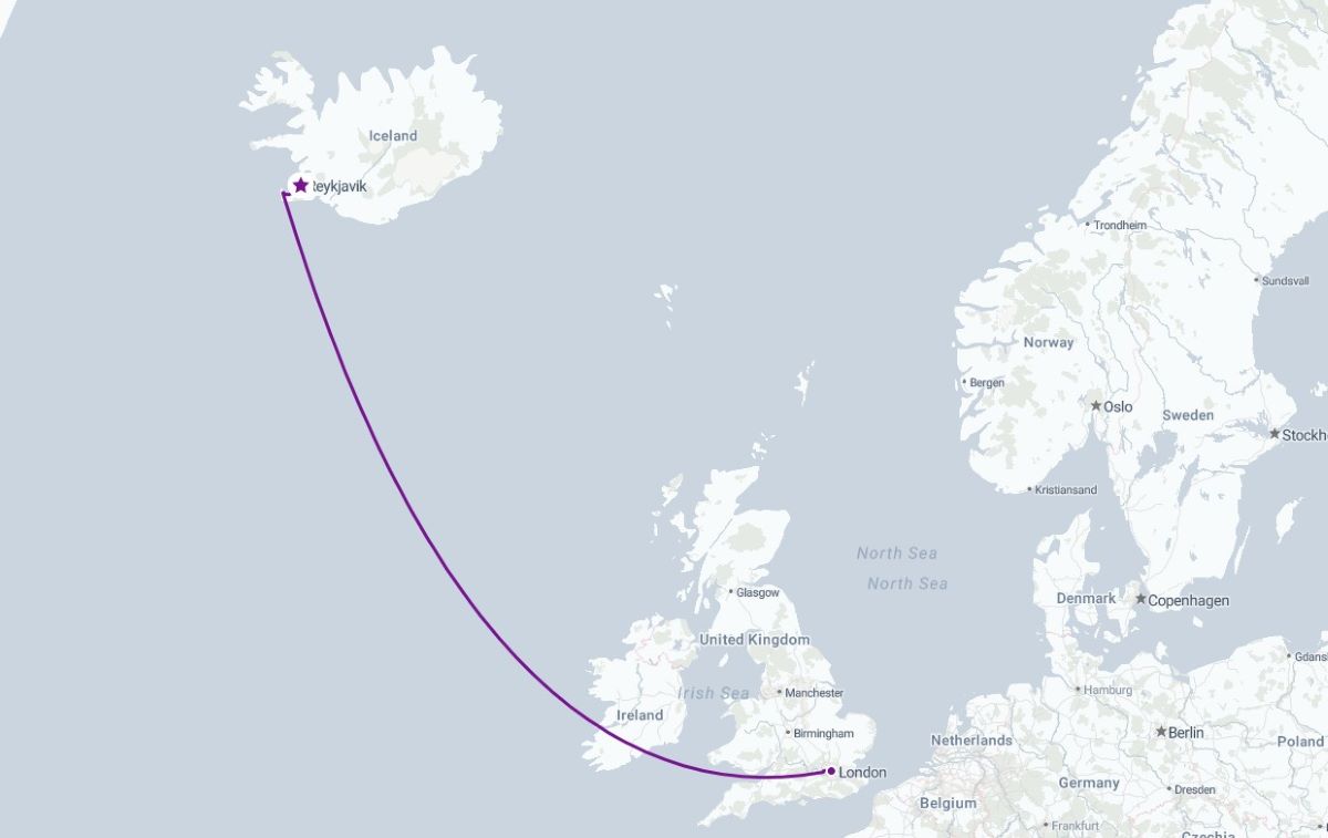 We fly to Iceland