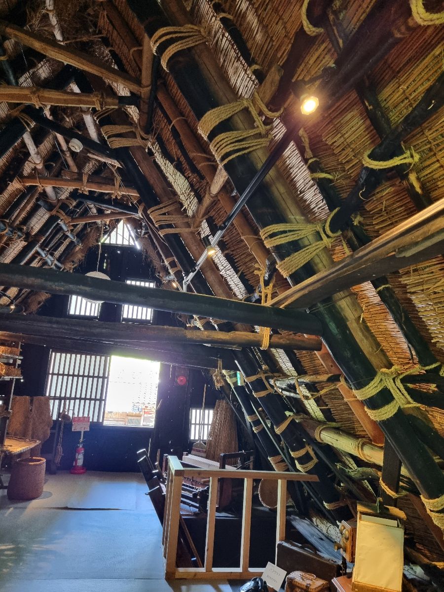 Inside one of the houses.