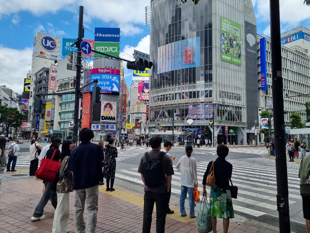 At the Shibuya Crossing
